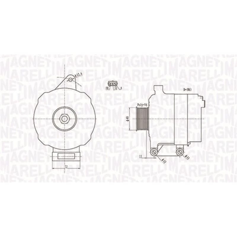 MAGNETIMARELLI kintamosios srovės generatorius 063731780010