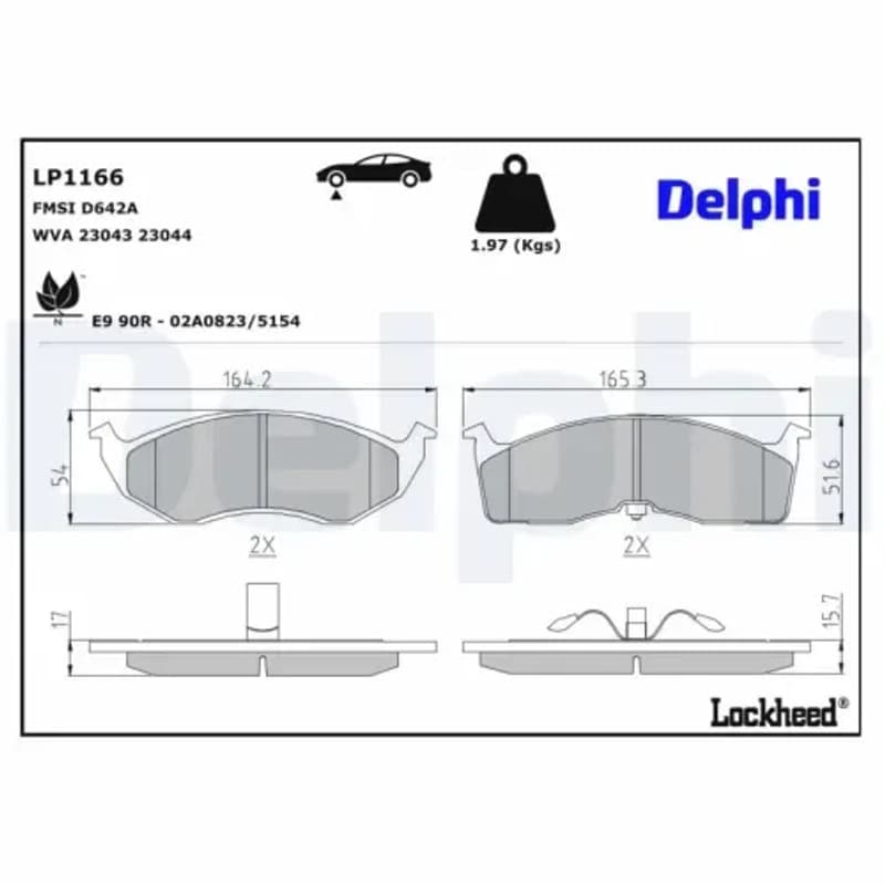 DELPHI Būgnai ir trinkelės LP1166