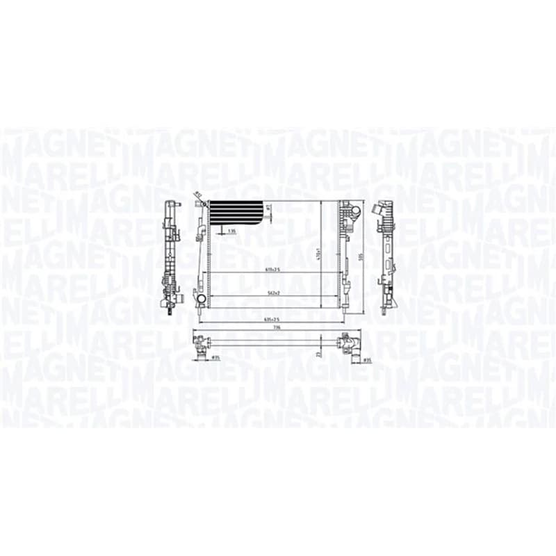 MAGNETIMARELLI radiatorius, variklio aušinimas 350213213600