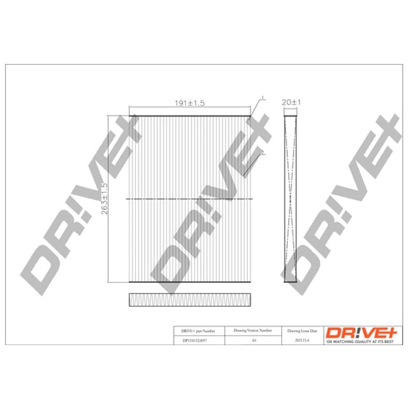 DRVE DP1110.12.0057 filtras, salono oras