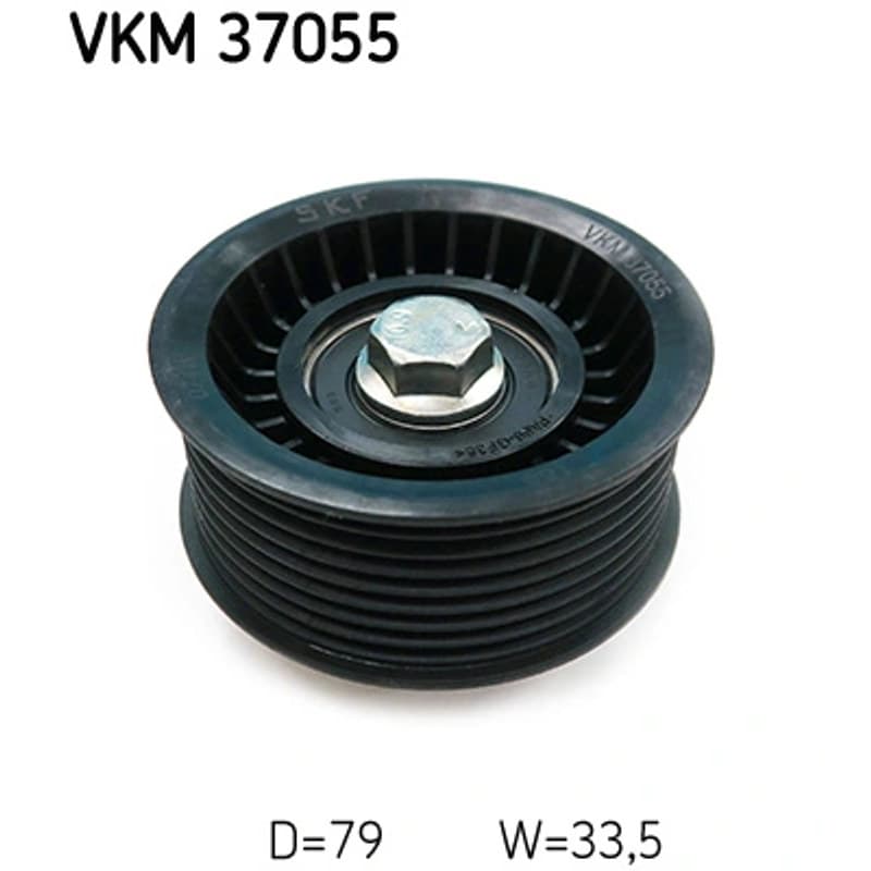 SKF VKM 37055 kreipiantysis skriemulys, V formos rumbuotas diržas