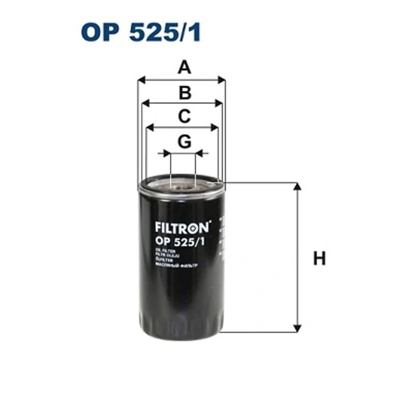FILTRON Alyvos filtras OP 525/1