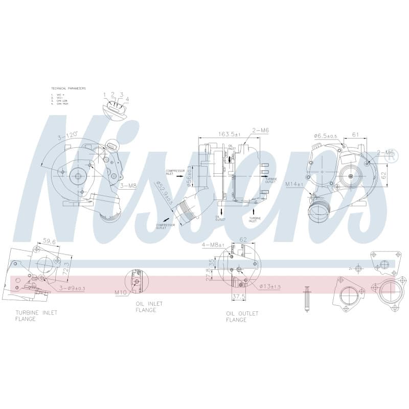 NISSENS kompresorius, įkrovimo sistema 93280