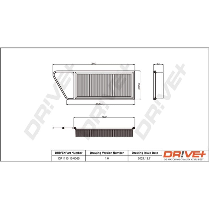 DRVE DP1110.10.0065 oro filtras