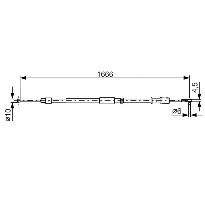 BOSCH 1 987 482 032 trosas, stovėjimo stabdys