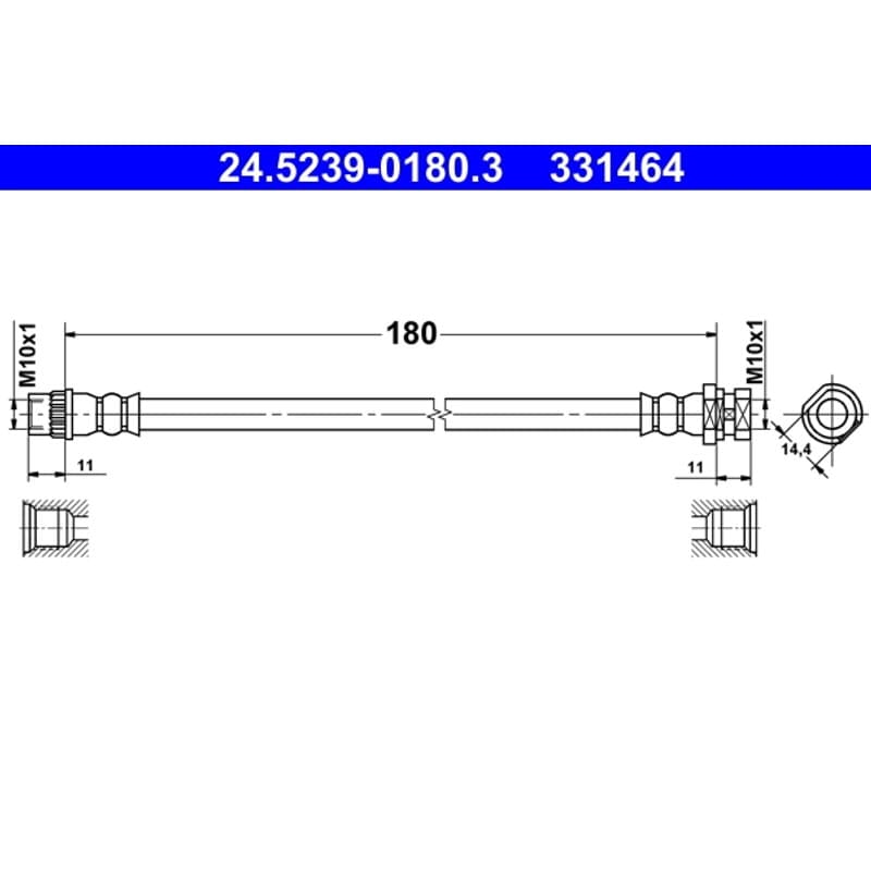 ATE stabdžių žarnelė 24.5239-0180.3