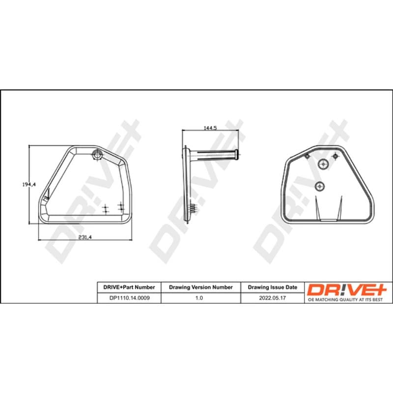 DRVE hidraulinių filtrų komplektas, automatinė transmisija DP1110.14.0009