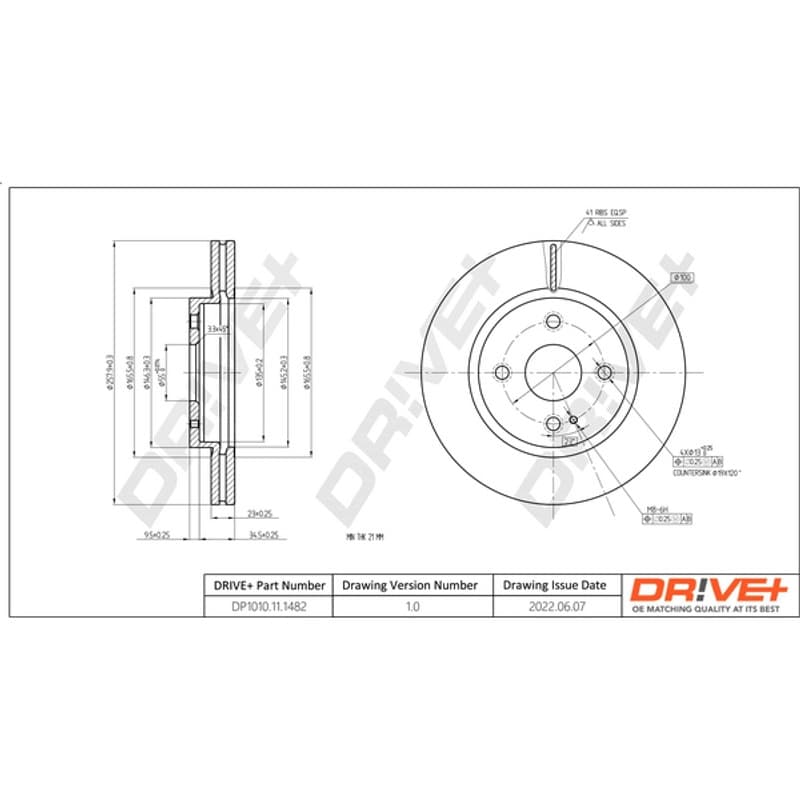 DRVE stabdžių diskas DP1010.11.1482