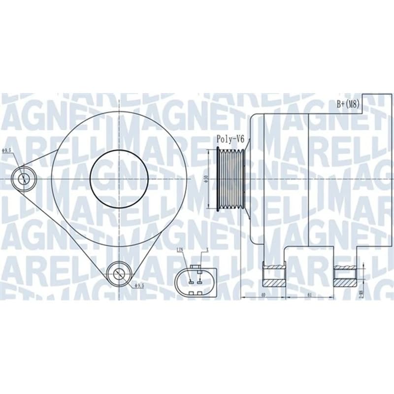 MAGNETIMARELLI kintamosios srovės generatorius 063731986010