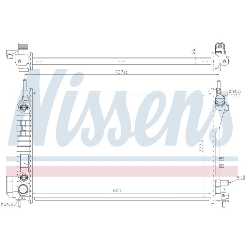 NISSENS radiatorius, variklio aušinimas 630703
