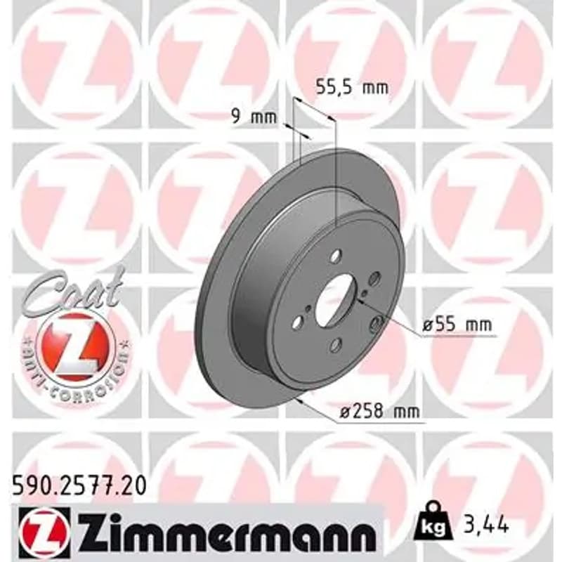 ZIMMERMANN stabdžių diskas 590.2577.20