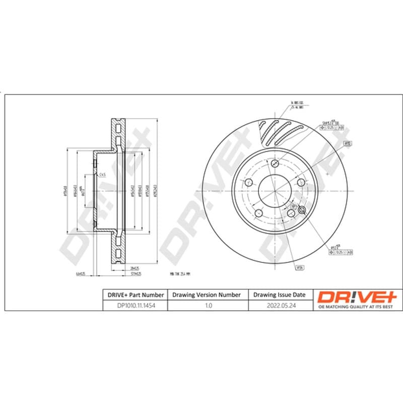 DRVE stabdžių diskas DP1010.11.1454