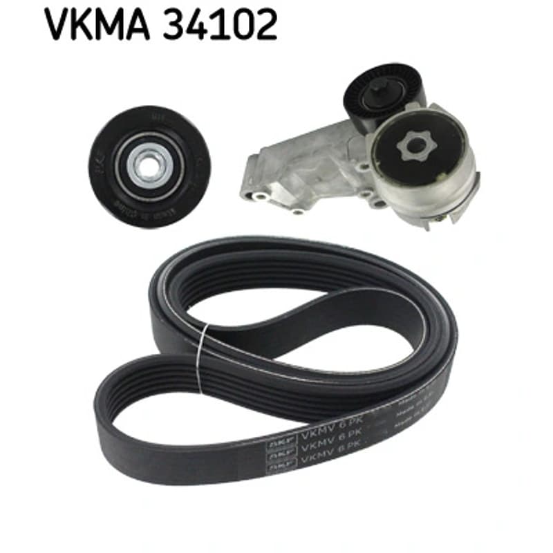 SKF VKMA 34102 V formos rumbuotas diržas, komplektas