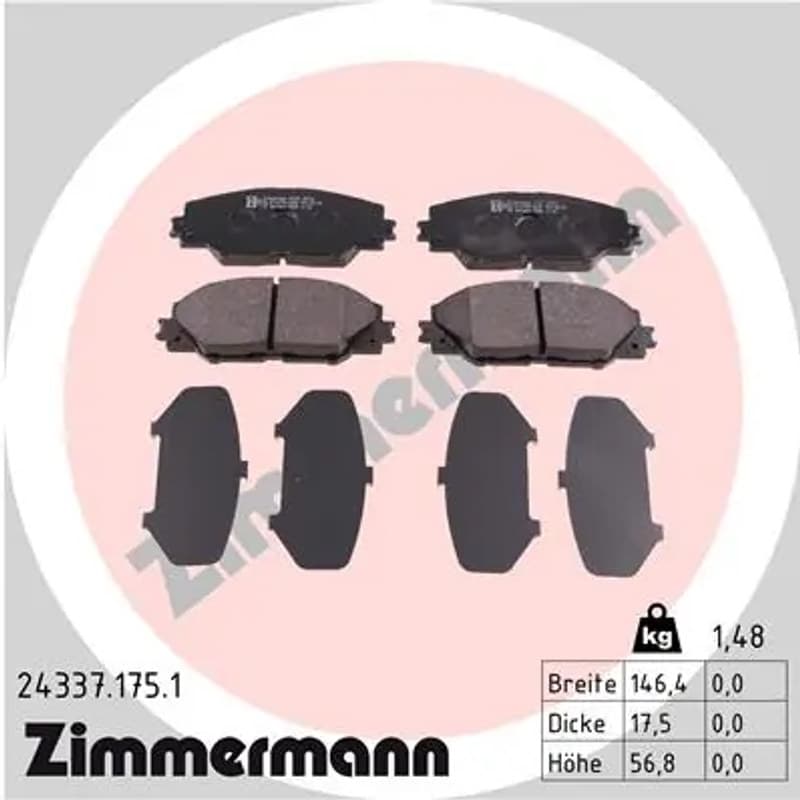 ZIMMERMANN Būgnai ir trinkelės 24337.175.1