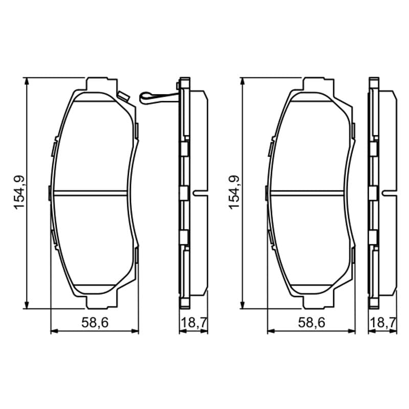 BOSCH 0 986 494 308 stabdžių trinkelių rinkinys, diskinis stabdys