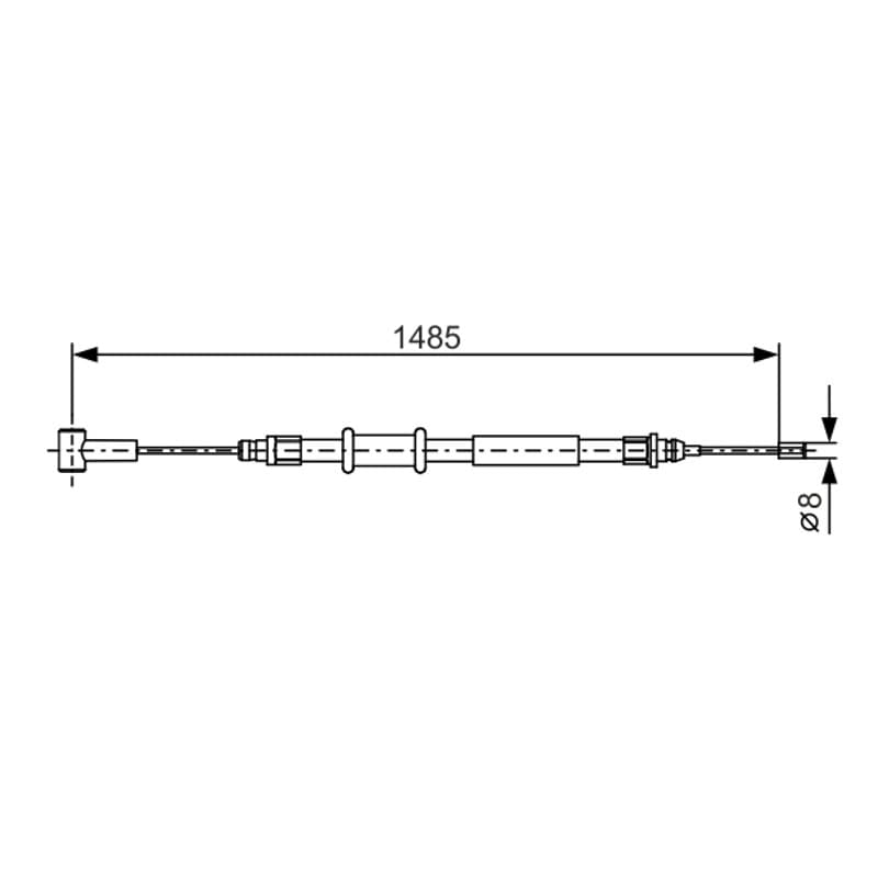 BOSCH 1 987 482 214 trosas, stovėjimo stabdys