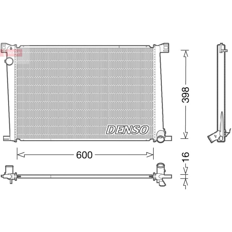 DENSO radiatorius, variklio aušinimas DRM05007
