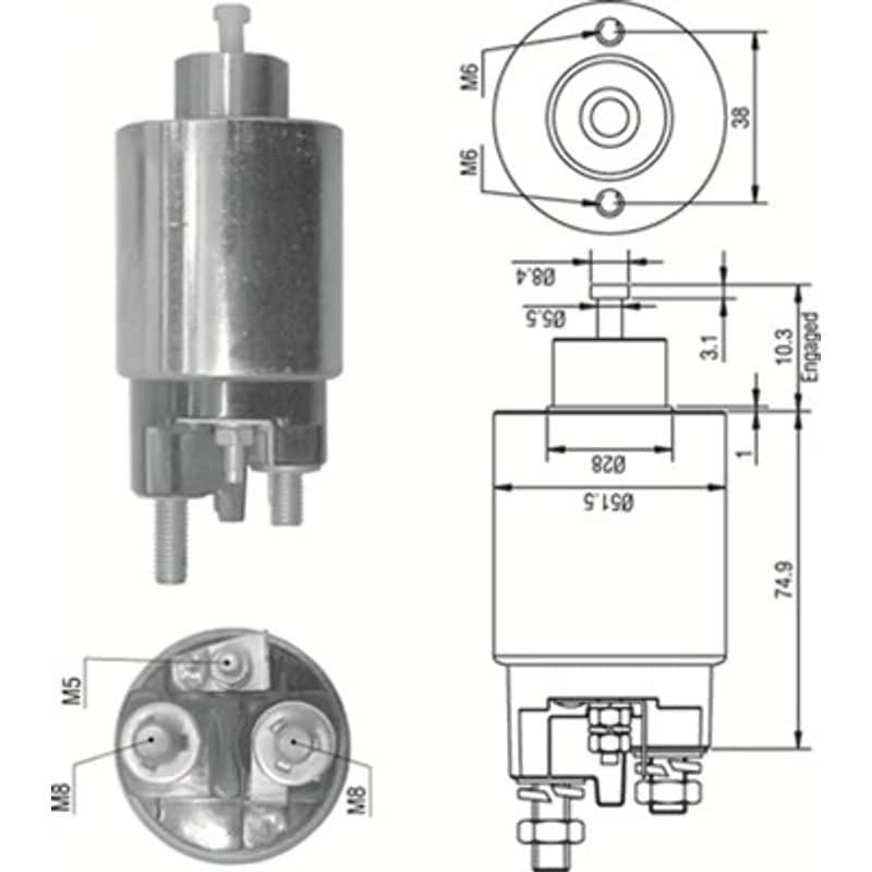 MAGNETIMARELLI solenoidinis jungiklis, starteris 940113050354