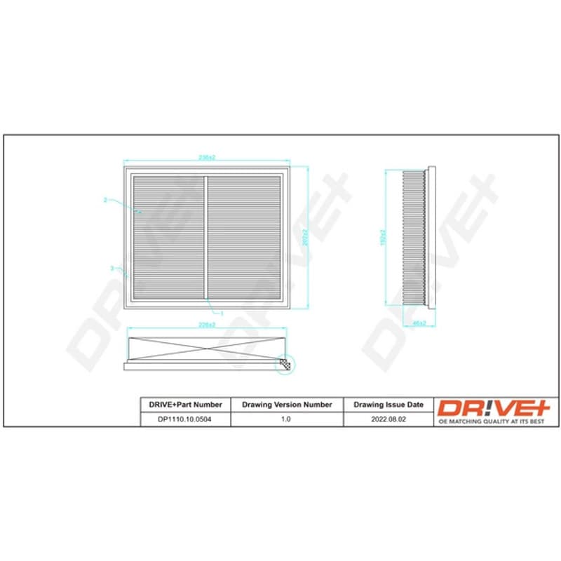 DRVE DP1110.10.0504 oro filtras