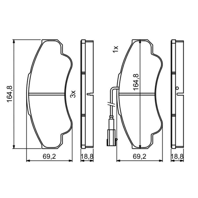 BOSCH 0 986 494 850 stabdžių trinkelių rinkinys, diskinis stabdys