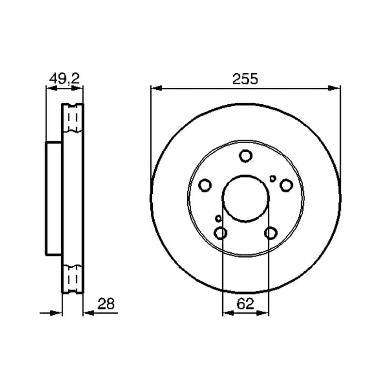 BOSCH 0 986 478 726 stabdžių diskas