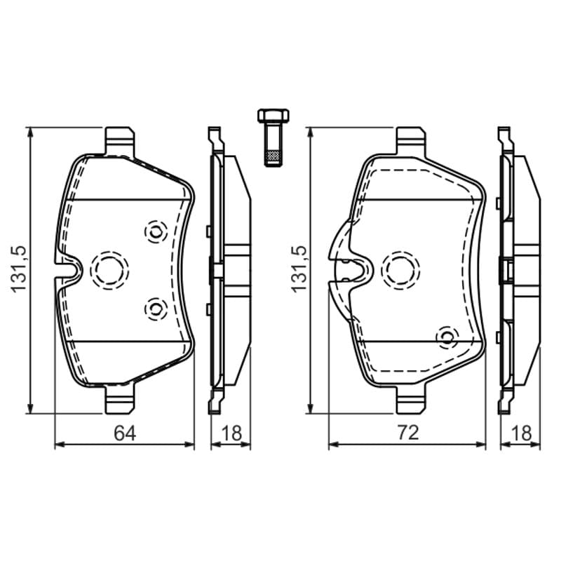 BOSCH 0 986 494 168 stabdžių trinkelių rinkinys, diskinis stabdys