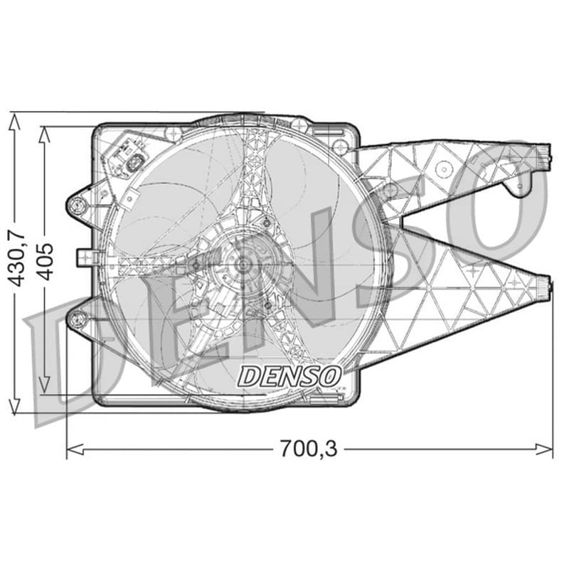 DENSO ventiliatorius, radiatoriaus DER01020