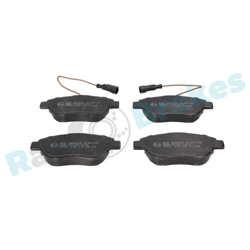 RAPBRAKES stabdžių trinkelių rinkinys, diskinis stabdys R-P0738
