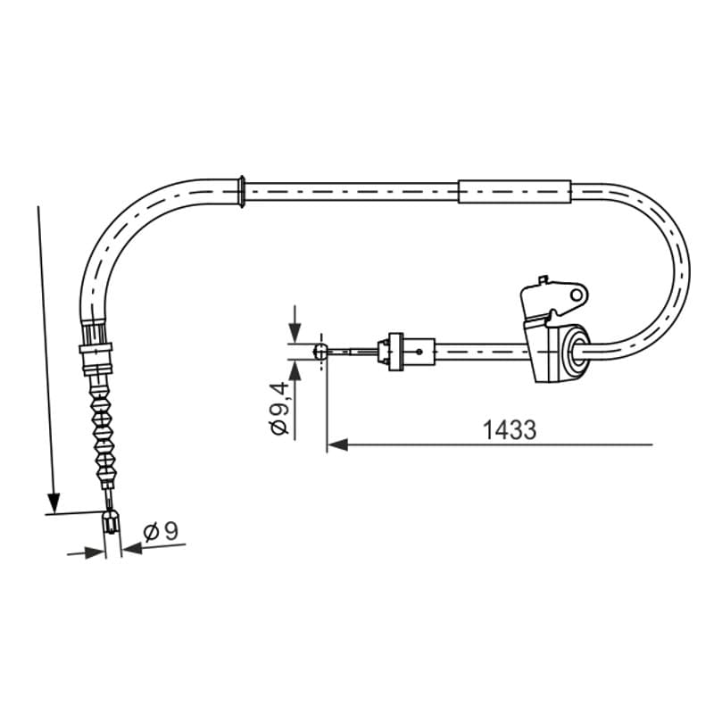 BOSCH 1 987 482 231 trosas, stovėjimo stabdys