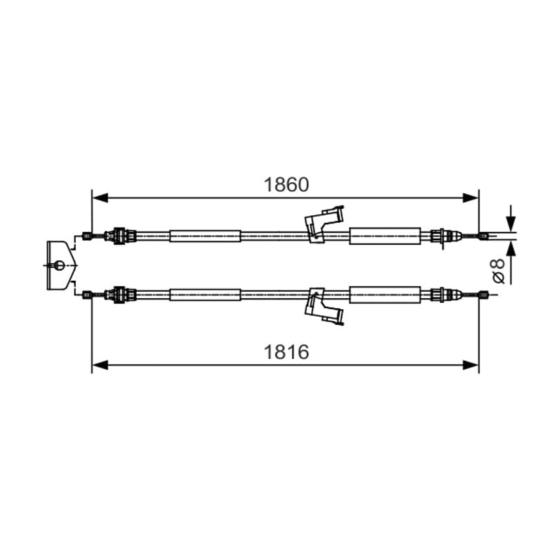 BOSCH 1 987 482 019 trosas, stovėjimo stabdys