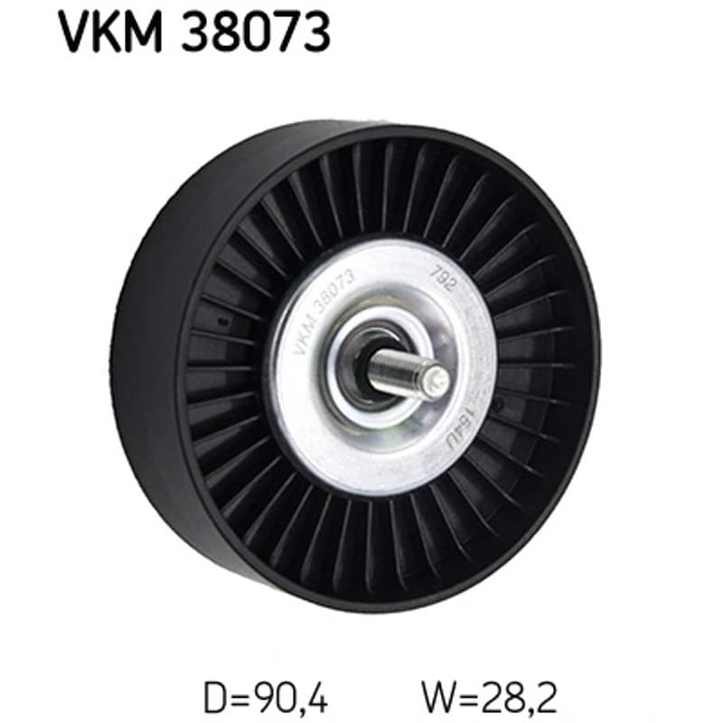 SKF VKM 38073 kreipiantysis skriemulys, V formos rumbuotas diržas