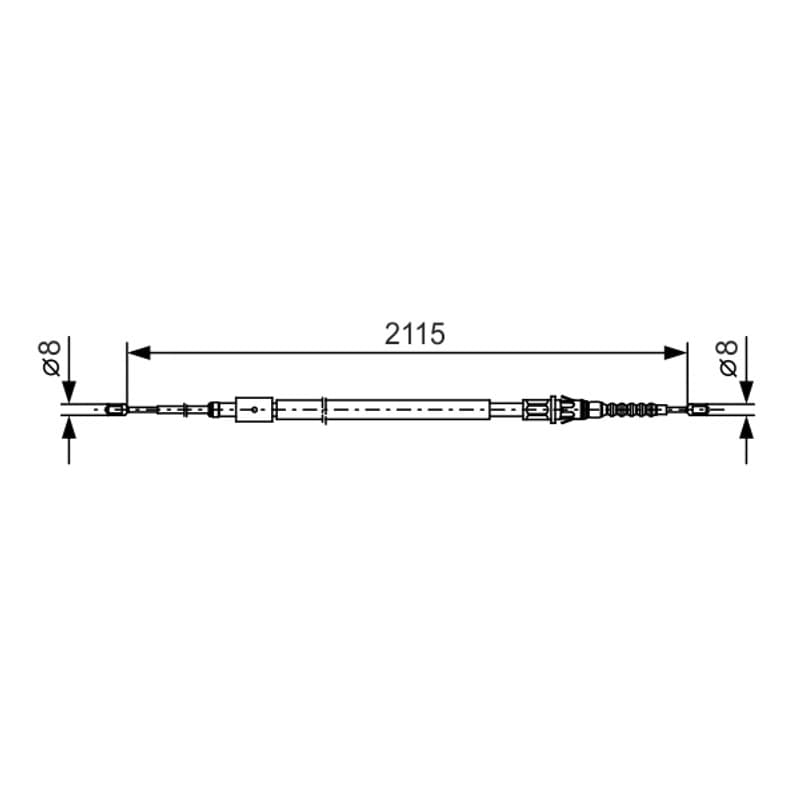 BOSCH 1 987 477 775 trosas, stovėjimo stabdys