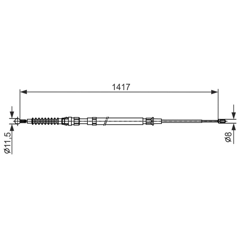 BOSCH 1 987 482 583 trosas, stovėjimo stabdys
