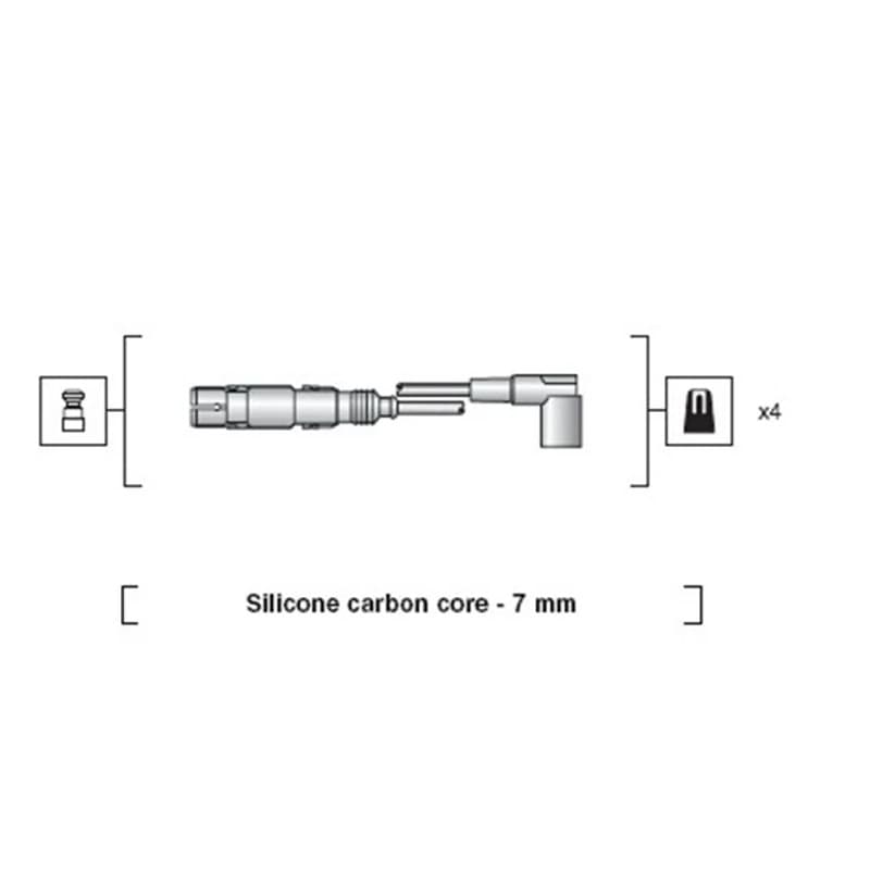 MAGNETIMARELLI uždegimo laido komplektas 941318111163