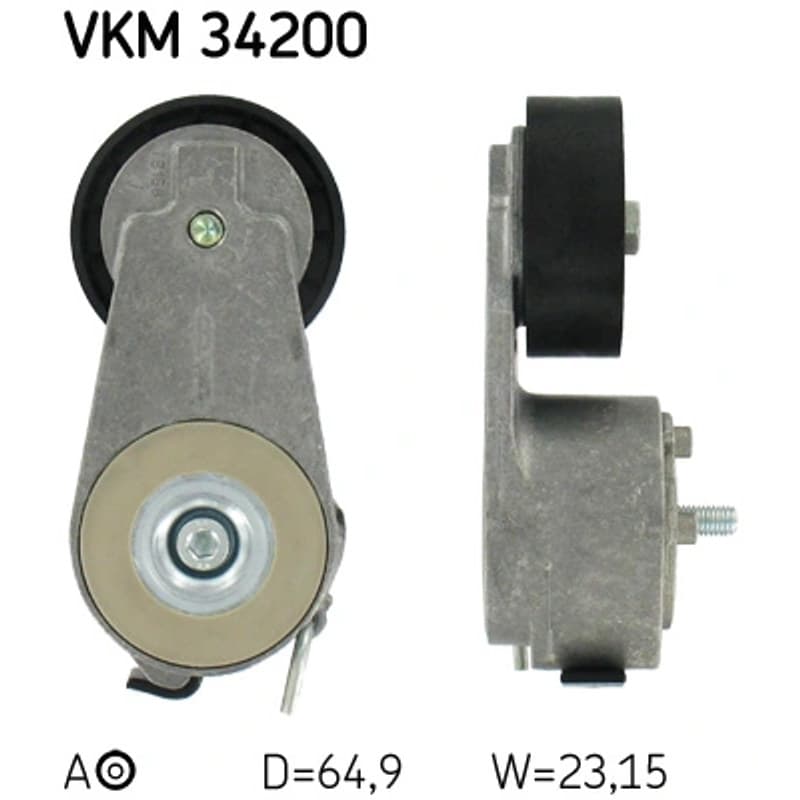 SKF VKM 34200 diržo įtempiklis, V formos rumbuotas diržas