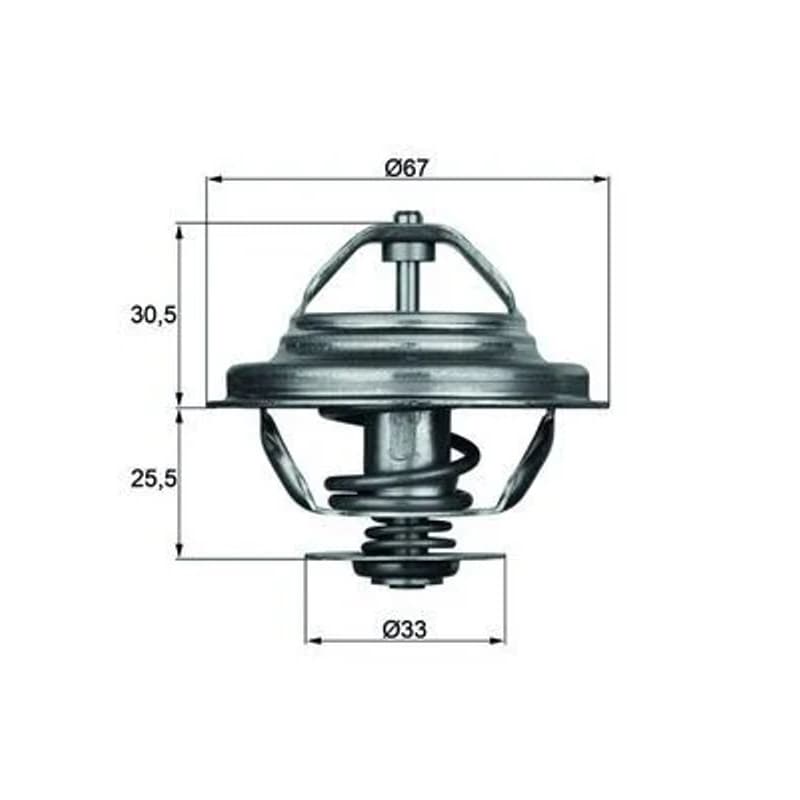 MAHLE TX 27 80D termostatas, aušinimo skystis