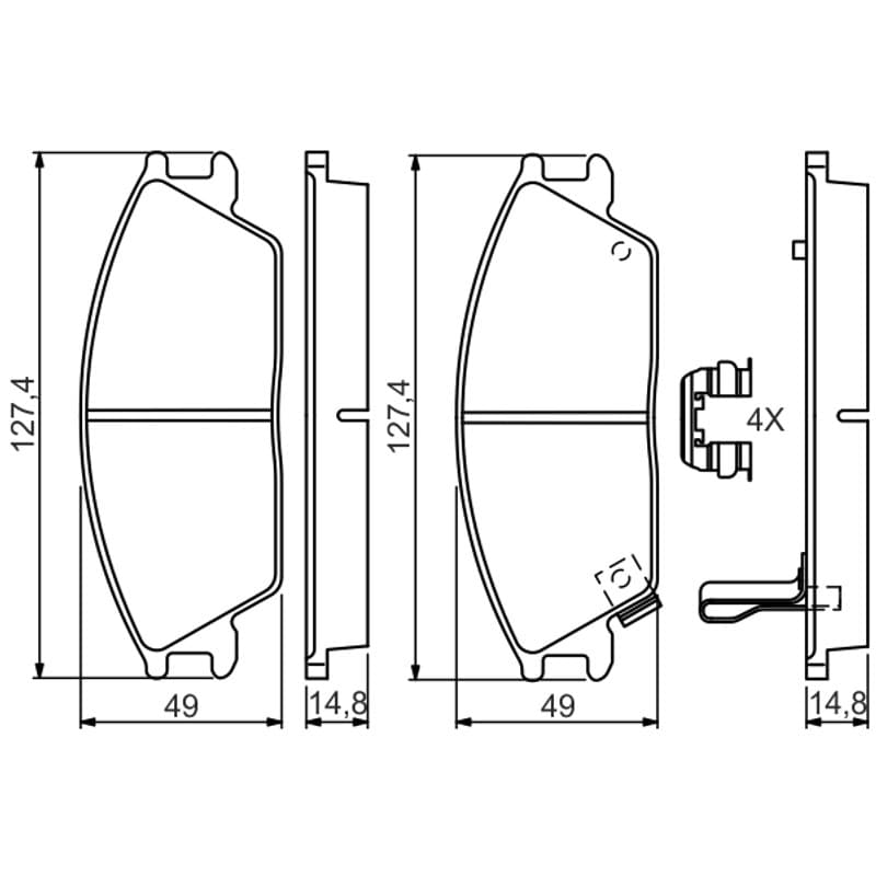 BOSCH 0 986 494 620 stabdžių trinkelių rinkinys, diskinis stabdys