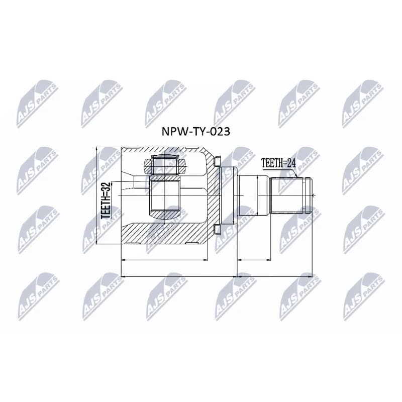 NTY jungčių komplektas, kardaninis velenas NPW-TY-023