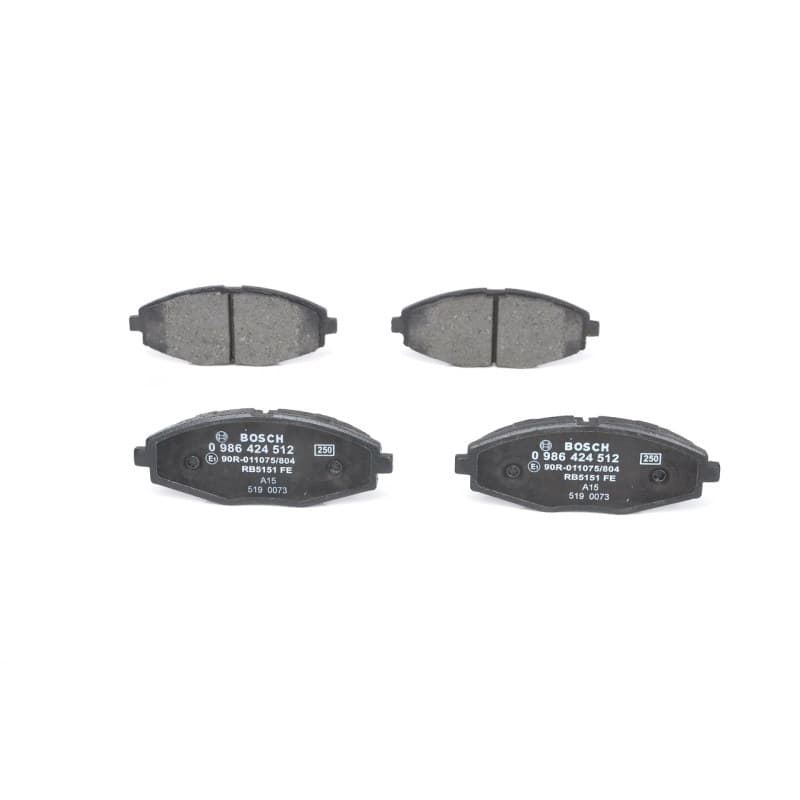 BOSCH 0 986 424 512 stabdžių trinkelių rinkinys, diskinis stabdys