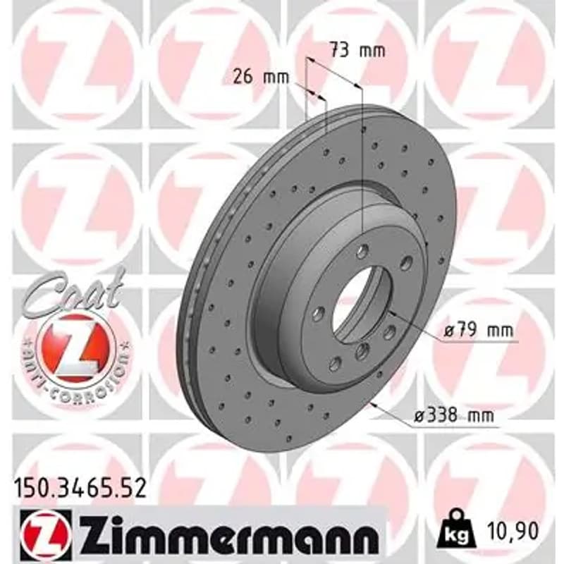 ZIMMERMANN stabdžių diskas 150.3465.52