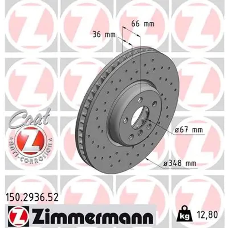 ZIMMERMANN stabdžių diskas 150.2936.52