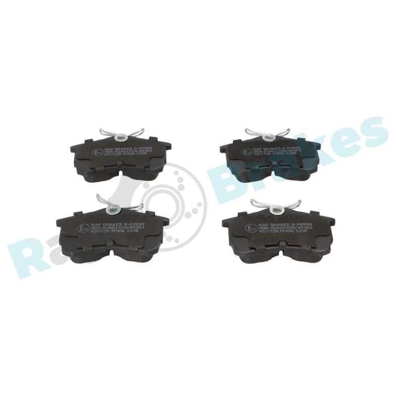 RAPBRAKES stabdžių trinkelių rinkinys, diskinis stabdys R-P0999