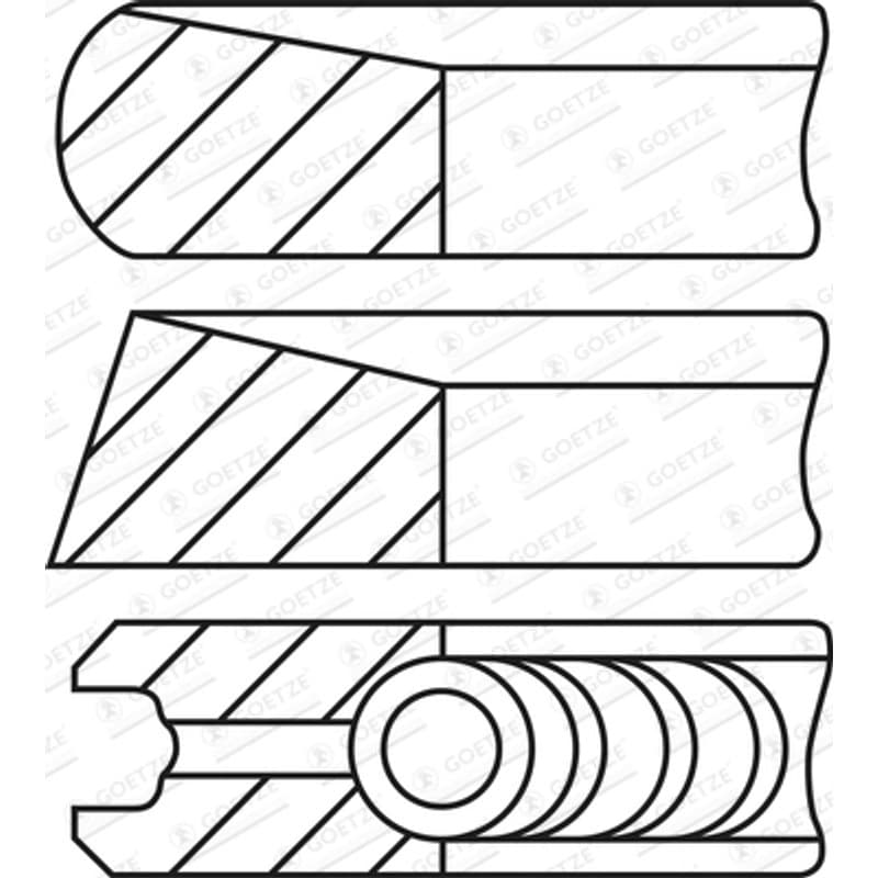 GOETZEENGINE stūmoklio žiedų komplektas 08-448600-00