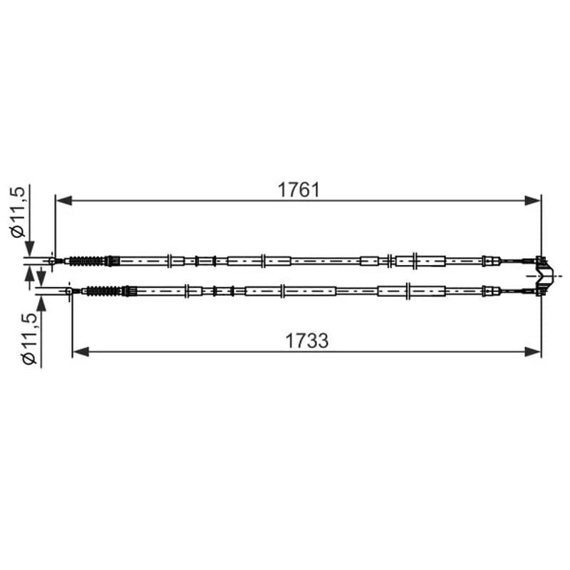 BOSCH 1 987 482 857 trosas, stovėjimo stabdys