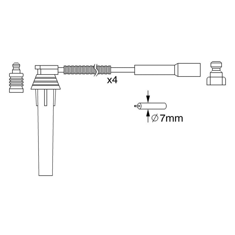 BOSCH 0 986 357 052 uždegimo laido komplektas