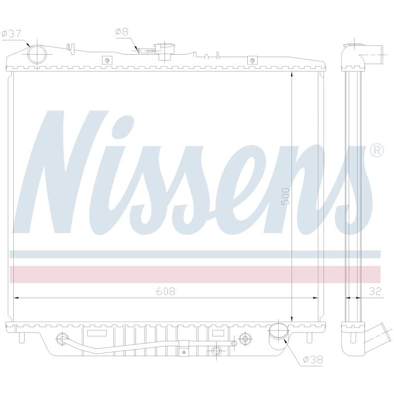 NISSENS radiatorius, variklio aušinimas 60852