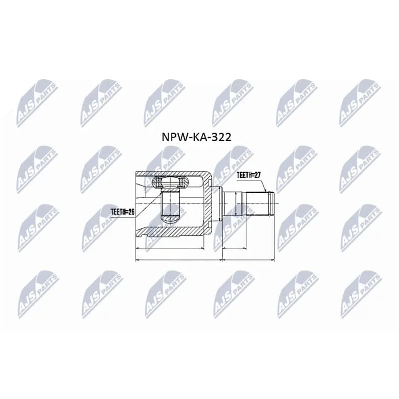 NTY jungčių komplektas, kardaninis velenas NPW-KA-322