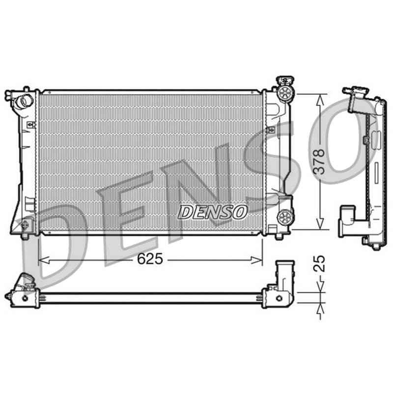 DENSO radiatorius, variklio aušinimas DRM50035