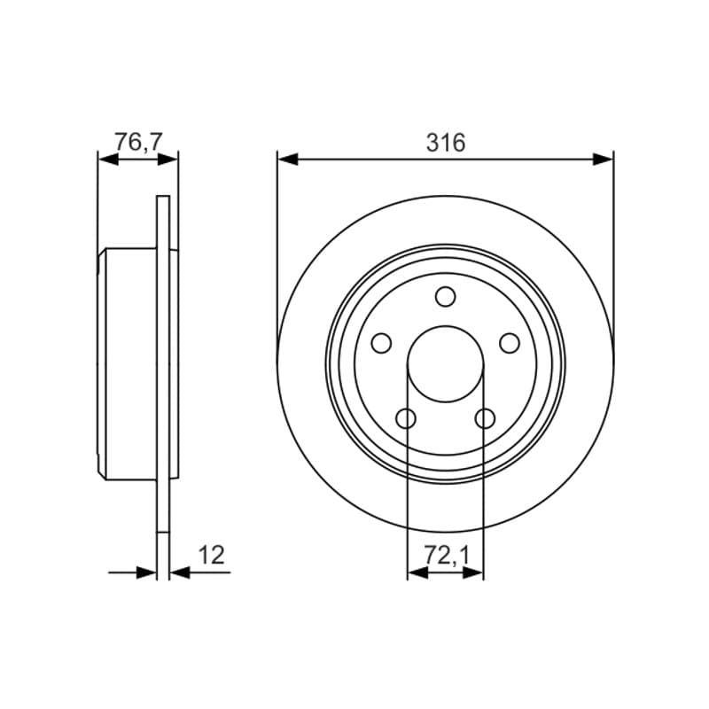 BOSCH 0 986 479 R08 stabdžių diskas