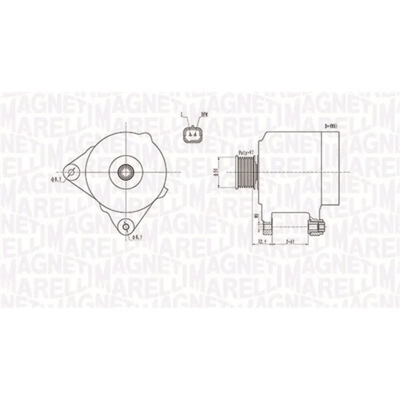 MAGNETIMARELLI kintamosios srovės generatorius 063731768010